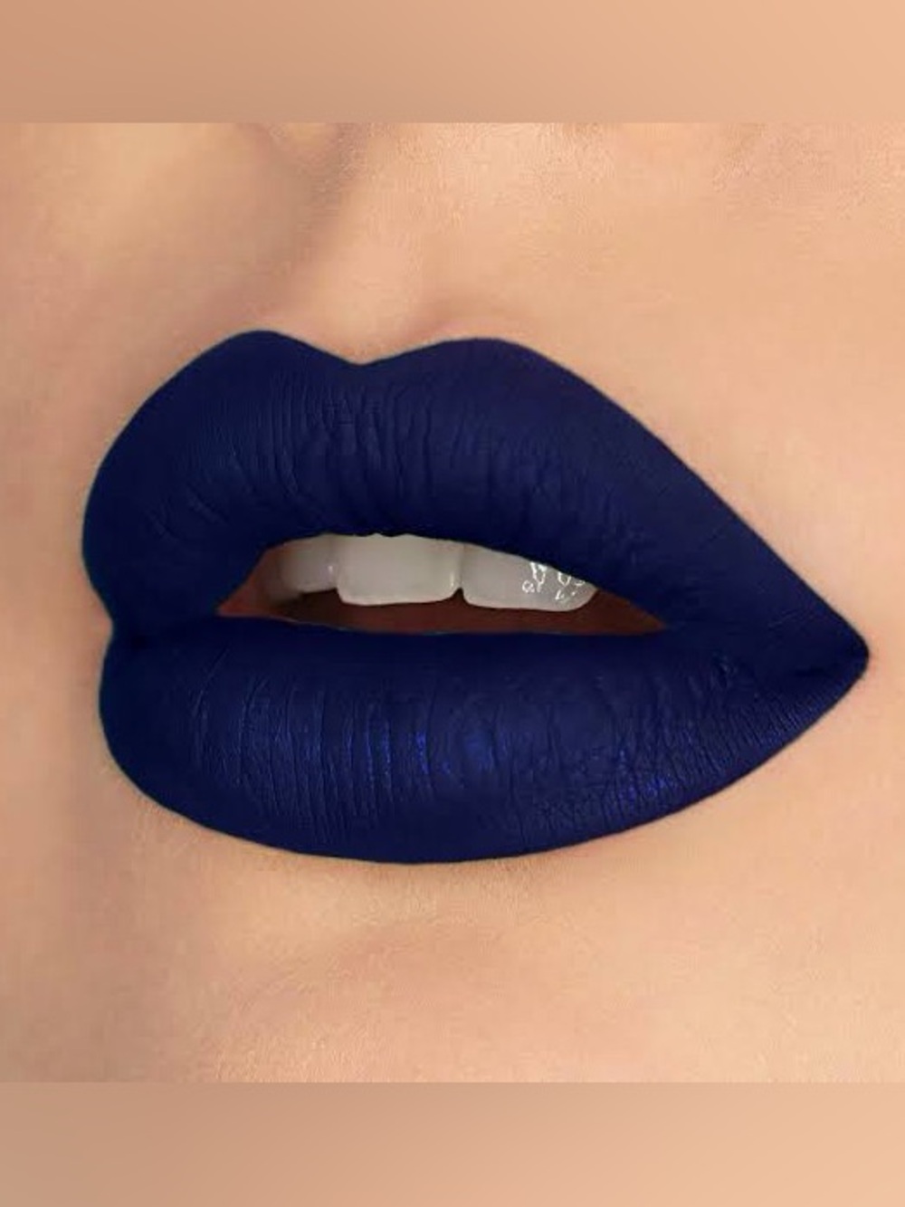 Matte Navy Blue Liquid Lipstick - ink well- argan oil infused